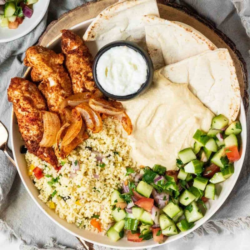 Chicken Shawarma - Tray for 5 People.